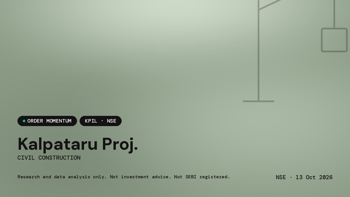 Kalpataru Projects International Limited — market news