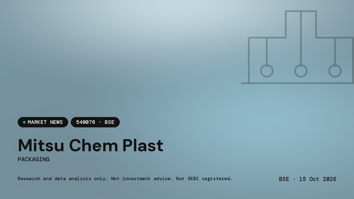 Mitsu Chem Plast — market news
