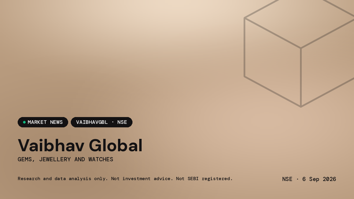 Vaibhav Global — market news